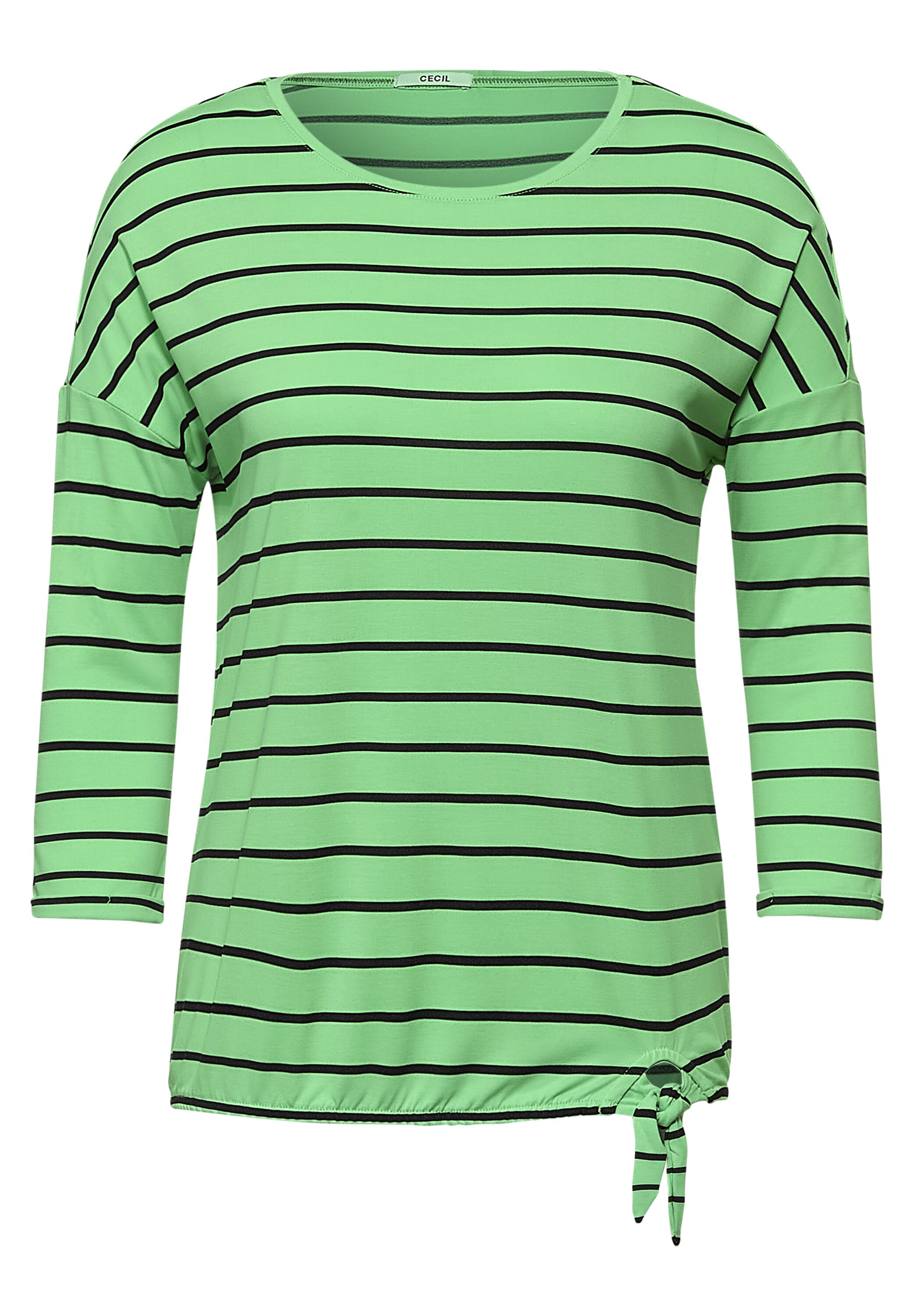 Cecil Shirt Striped Knot Shape green