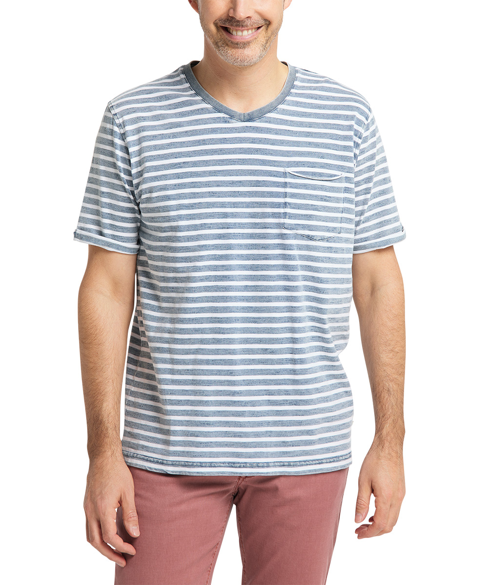 Pioneer T-Shirt Vneck Stripe
