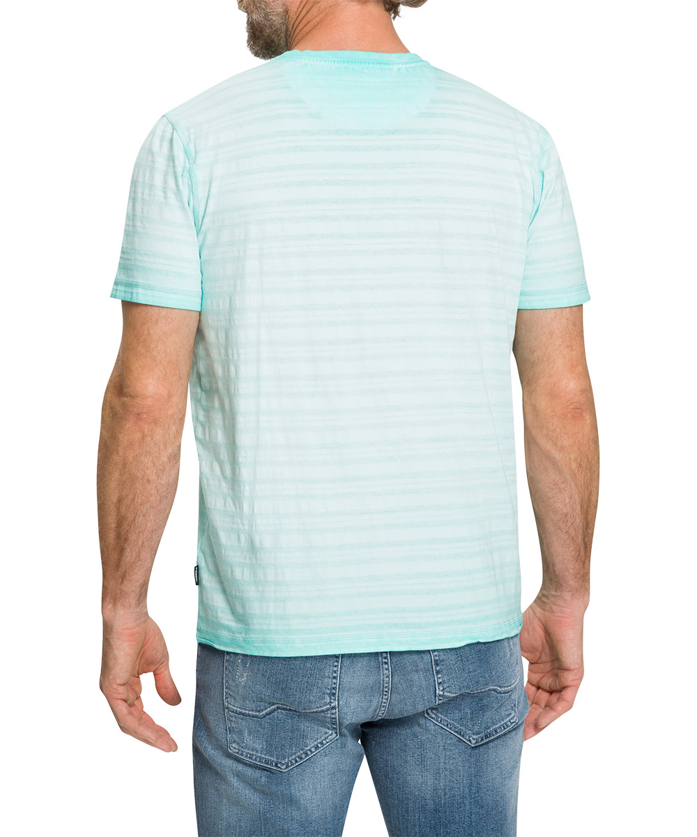 Pioneer T-Shirt Iris light blue washed